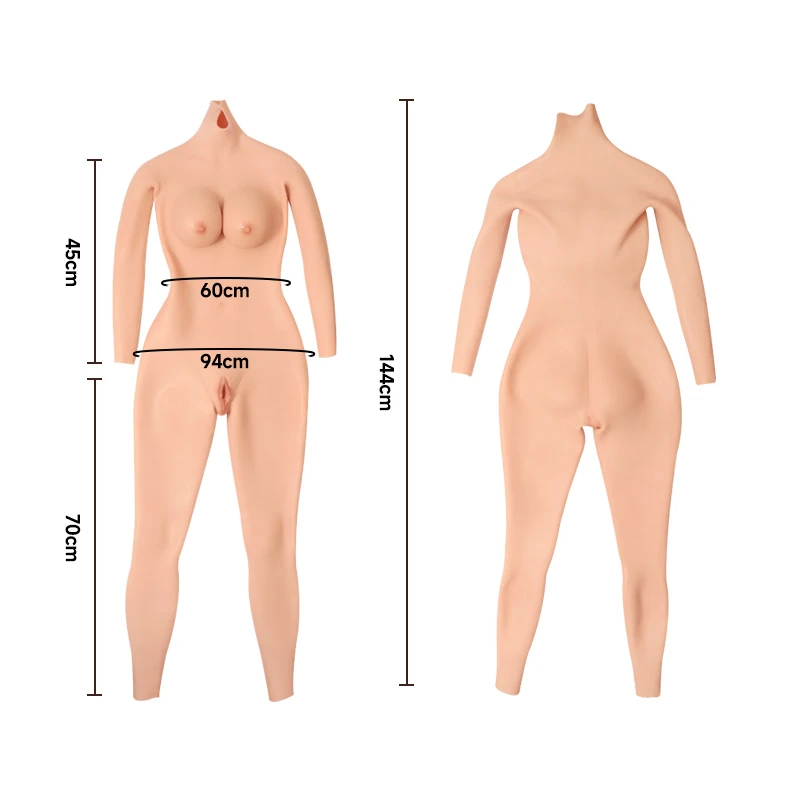 Silicone Bodysuit With Breast Plate With Legs Can Pee and Inserted For C Cup For Crossdress Transgender Drag Queen Silicone Bodysuit With Breast Plate With Legs Can Pee and Inserted For C Cup For Crossdress Transgender Drag Queen